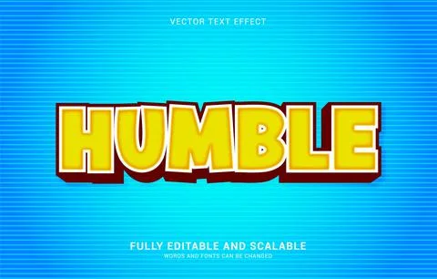 Editable text effect, Humble style Illustrazione stock