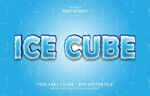 Editable text effect, Ice Cube style Stock Illustration