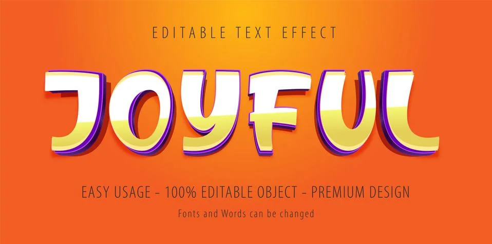 Editable text effect . Stock Illustration