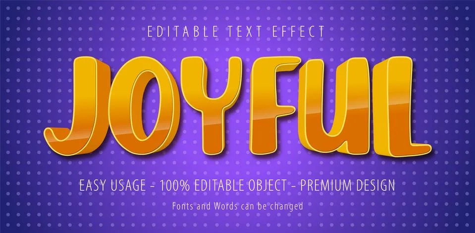 Editable text effect . Stock Illustration