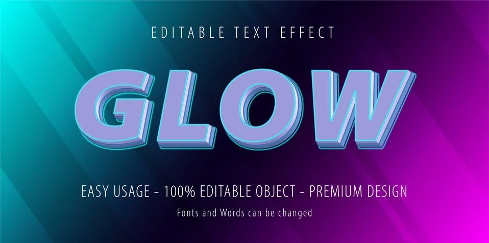 Editable text effect . Stock Illustration