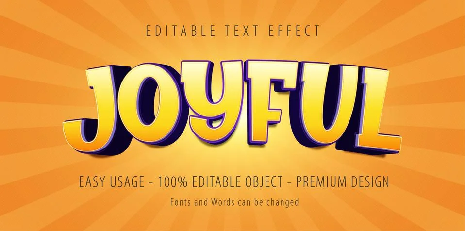 Editable text effect . Stock Illustration