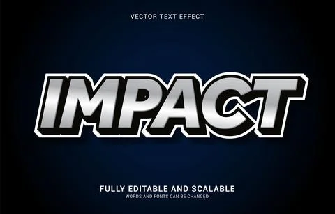 Editable text effect, Impact style Stock Illustration