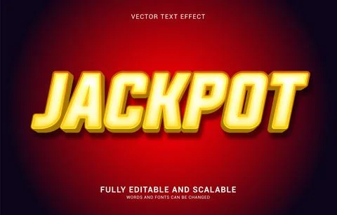 Editable text effect, Jackpot style Stock Illustration