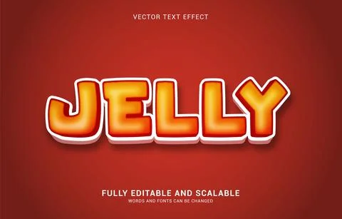 Editable text effect, Jelly style Stock Illustration