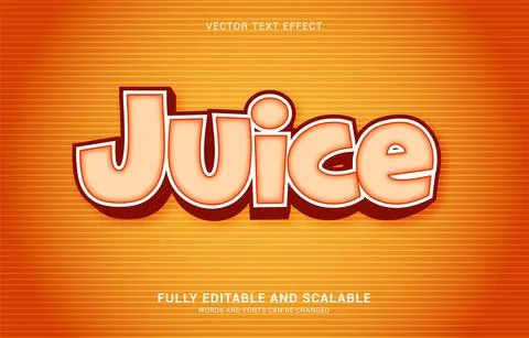 Editable text effect, Juice style Stock Illustration