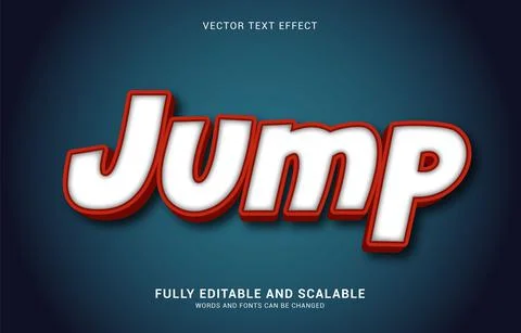 Editable text effect, Jump style Stock Illustration