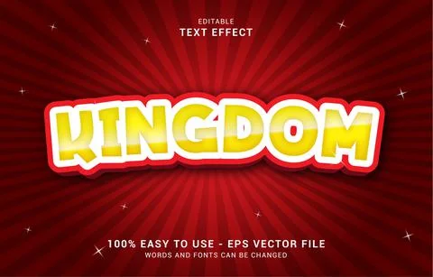 Editable text effect, Kingdom style Stock Illustration
