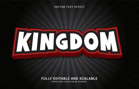 Editable text effect, Kingdom style Stock Illustration