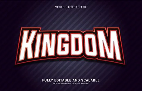 Editable text effect, Kingdom style Stock Illustration