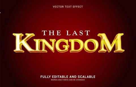 Editable text effect, the Last Kingdom style Stock Illustration