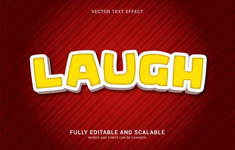 Editable text effect, Laugh style Stock Illustration