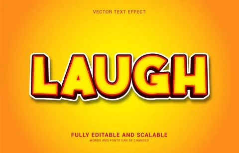 Editable text effect, Laugh style Stock Illustration