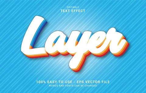 Editable text effect, Layer style Stock Illustration