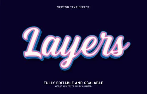 Editable text effect, Layers style Stock Illustration