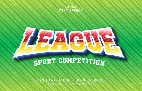 Editable text effect, League Sport style Stock Illustration