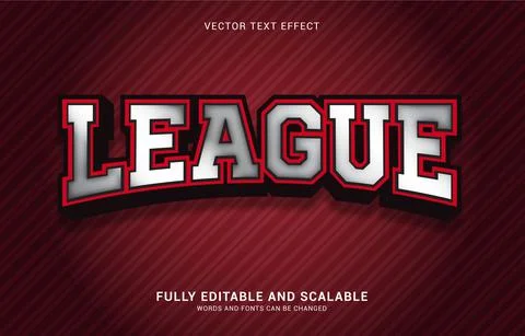 Editable text effect, League style Stock Illustration