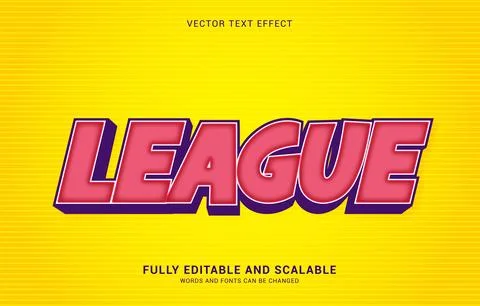 Editable text effect, League style Illustrazione stock