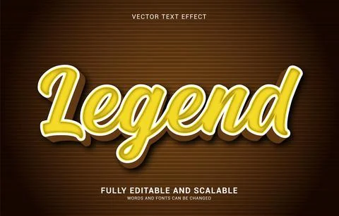 Editable text effect, Legend style Stock Illustration