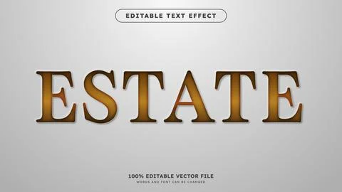 Editable text effect Luxury gold elegant gold emboss style 스톡 일러스트