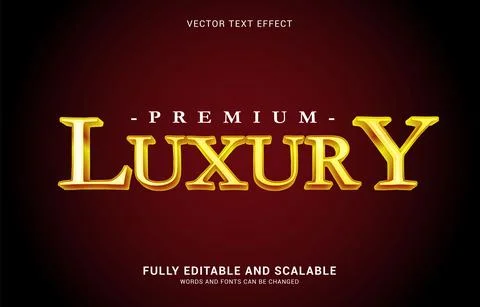 Editable text effect, Luxury style Stock Illustration