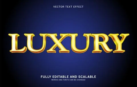 Editable text effect, Luxury style Stock Illustration