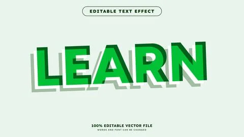 Editable text effect with modern Green color style イラスト素材
