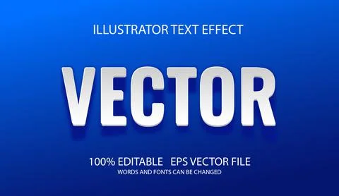Editable text effect in modern style Illustrazione stock