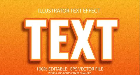 Editable text effect in modern style Ilustração Stock