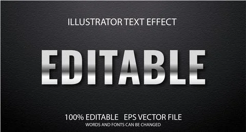 Editable text effect in modern style Ilustração Stock