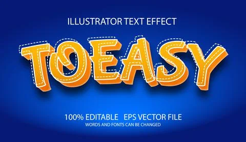 Editable text effect in modern style Stock Illustration