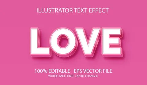 Editable text effect in modern style Stock Illustration