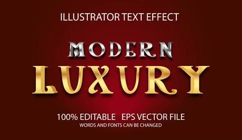 Editable text effect in modern style Ilustração Stock