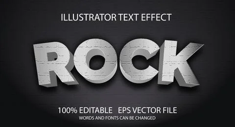 Editable text effect in modern style Stock Illustration