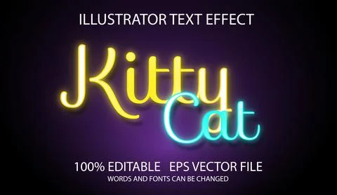 Editable text effect in modern style Stock Illustration