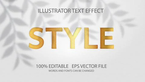 Editable text effect in modern style Illustrazione stock