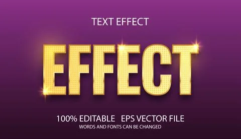 Editable text effect in modern style Stock Illustration