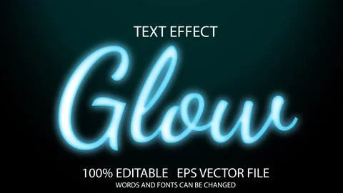 Editable text effect in modern style Stock Illustration