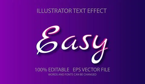 Editable text effect in modern style Stock Illustration