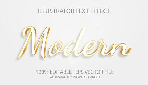 Editable text effect in modern style Ilustração Stock