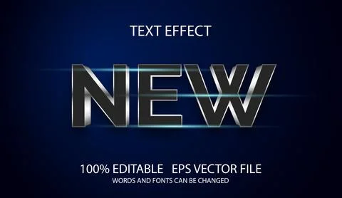 Editable text effect in modern style Illustrazione stock