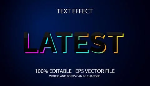 Editable text effect in modern style Stock Illustration