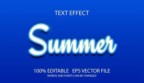 Editable text effect in modern style Stock Illustration