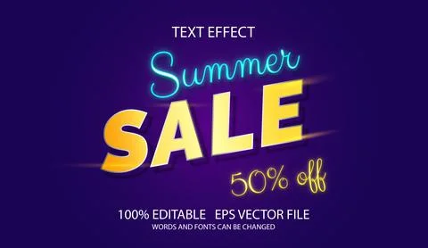 Editable text effect in modern style Illustrazione stock