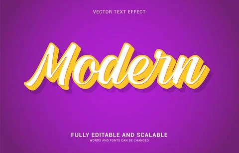 Editable text effect, Modern style Stock Illustration