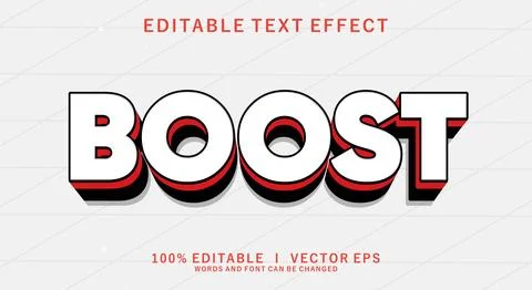 Editable text effect with modern style design Stock Illustration