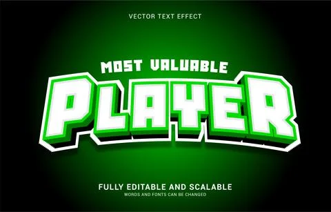Editable text effect, Most valuable Player style Stock Illustration