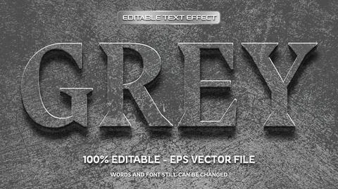 Editable text effect with natural stone background Illustrazione stock