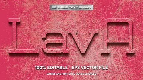Editable text effect with natural stone background Stock Illustration