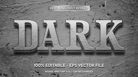 Editable text effect with natural stone background Stock Illustration